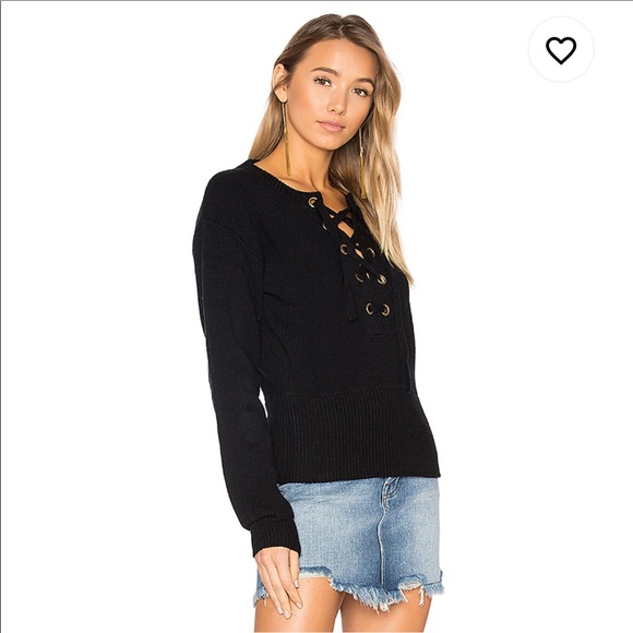 By the way. EVERLY LACE UP SWEATER SOLD OUT - Picture 2 of 8